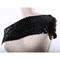 1 Yard 6" Wide Black Stretch Sequin Trim Elegant Flat Round Sequin Band